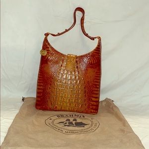 Brahmin Alligator stamped leather bag